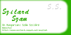 szilard szam business card